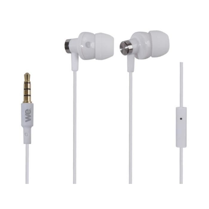 WE Ecouteurs - 1.2 m - jack 3.5 mm - 98 dB - Noir