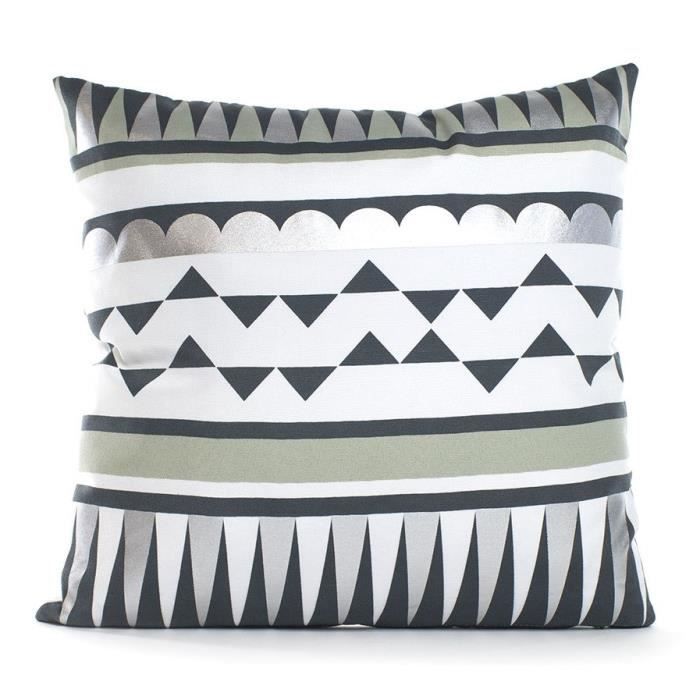 PAVILLON D'INTERIEUR Coussin déhoussable Ricardo 40x40cm - Argenté