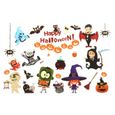 chambre citrouille pvc bat imprimer halloween décoration mural