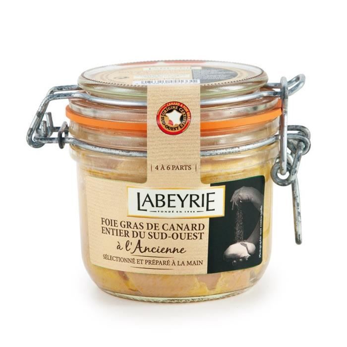 Labeyrie Foie Gras de Canard Entier à l'ancienne du Sud-Ouest Bocal 195g