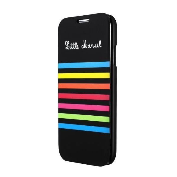 Little Marcel Etui pour Samsung Galaxy S4 -Noir à rayures