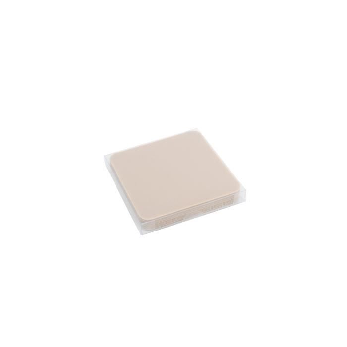 YONG Set de 12 Sous-verres plastique - 9x9cm - Beige