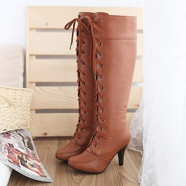 cuissarde cuir talon haut