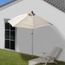 demi-parasol aluminium parla pour balcon ou terrasse, ip 50+, 285cm