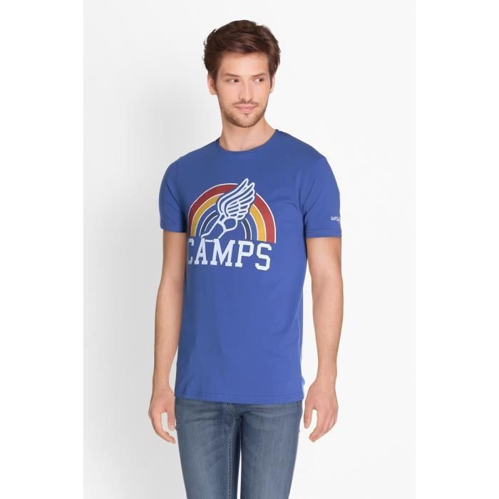 CAMPS T-shirt Manches Courtes - Homme - Bleu surf