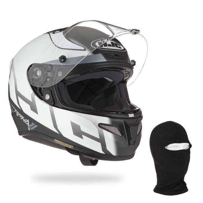 HJC Casque Intégral Rpha11 Spicho Noir Blanc + Cagoule