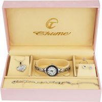 PACK MONTRE Coffret cadeau Montre Femme Argent- Parure de Bij PACK MONTRE Coffret cadeau Montre Femme Argent- Parure de Bij