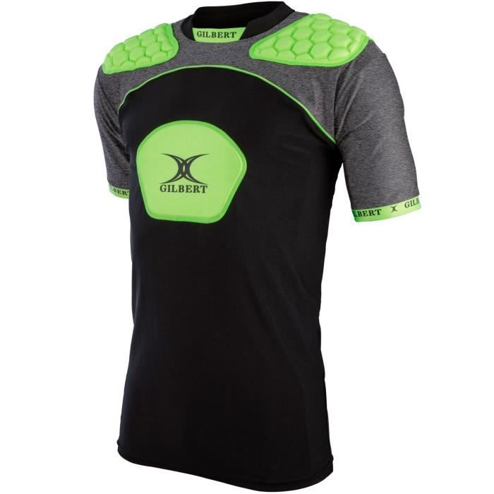 GILBERT Sous-maillot de rugby Atomic V3 - Homme - Noir et vert