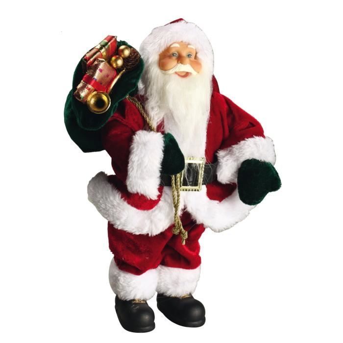 Personnage de Noël Père Noël rouge 30x15,5x8cm
