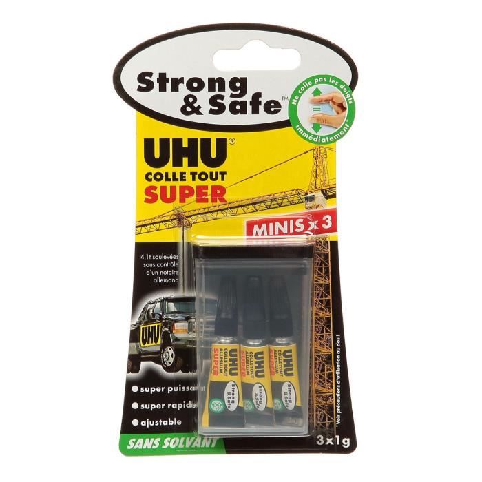 UHU Strong and Safe minis gel 3x1g