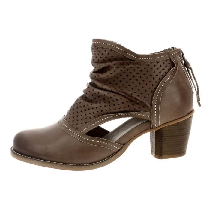 Dkode 12607 taupe - Chaussures Bottine Femme Dkode 12607 taupe - Chaussures Bottine Femme