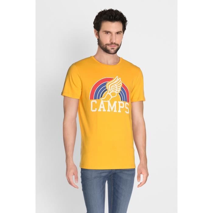 CAMPS T-shirt Manches Courtes - Homme - Jaune