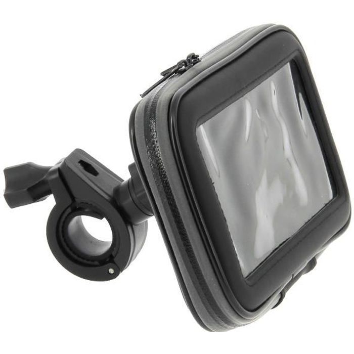 MQS Support smartphone pour moto - 8,5 x 15 cm - Noir