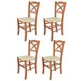 Set Bois Cerisier Et Tommychairs Pour Coleur Assise Chaises En Cuir Ivoire Cross Artificiel 4 CuisineStructure La VUGSMpzq