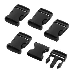 Dealmux Plastique Sangle de sac /à dos c/ôt/é Boucle /à lib/ération rapide 34/ mm de largeur 2/ pcs Noir