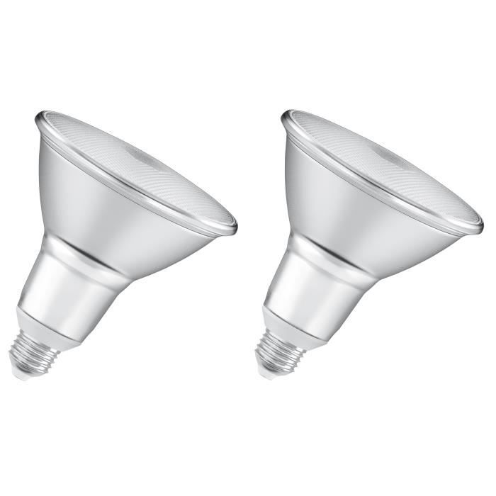 OSRAM Lot de 2 Ampoules spot LED PAR38 E27 12 W équivalent à 100 W blanc chaud