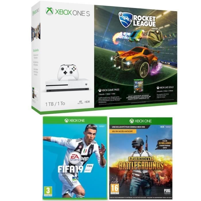Xbox One S 1 To Rocket League + Fifa 19 + PUBG
