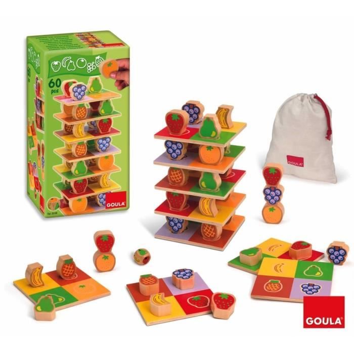 DISET Tour De Fruits - 60 pièces en bois
