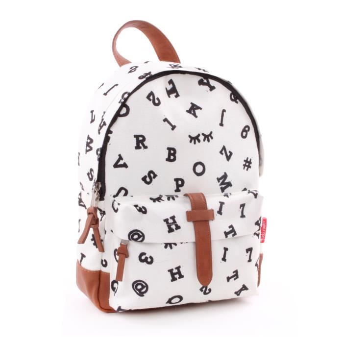 KIDZROOM Sac à dos maternelle - Black & White Numéros