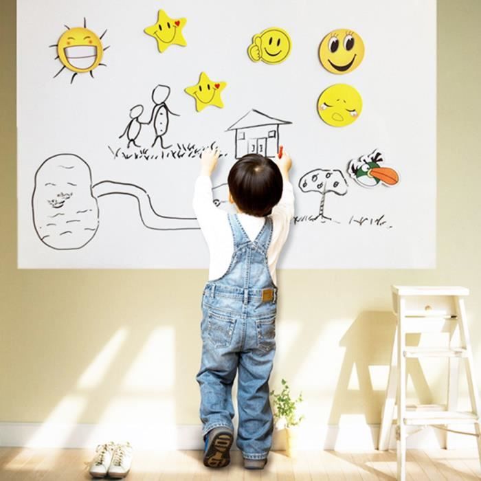 Stickers Muraux 60 200cm Tableau Blanc Effaçable Pour Enfant