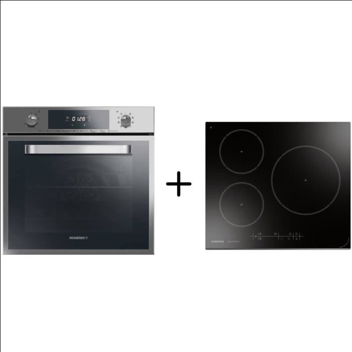 ROSIERES RFS6871IN - Four électrique multifonction-Chaleur pulsée + ROSIERES RPI2S0-Table de cuisson induction
