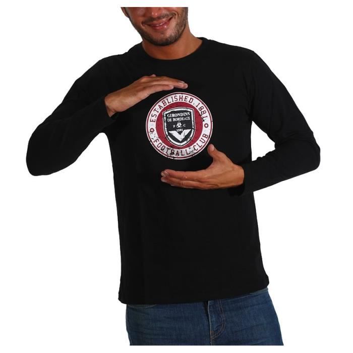 FCGB Tee shirt Established Manches longues - Adulte - Noir