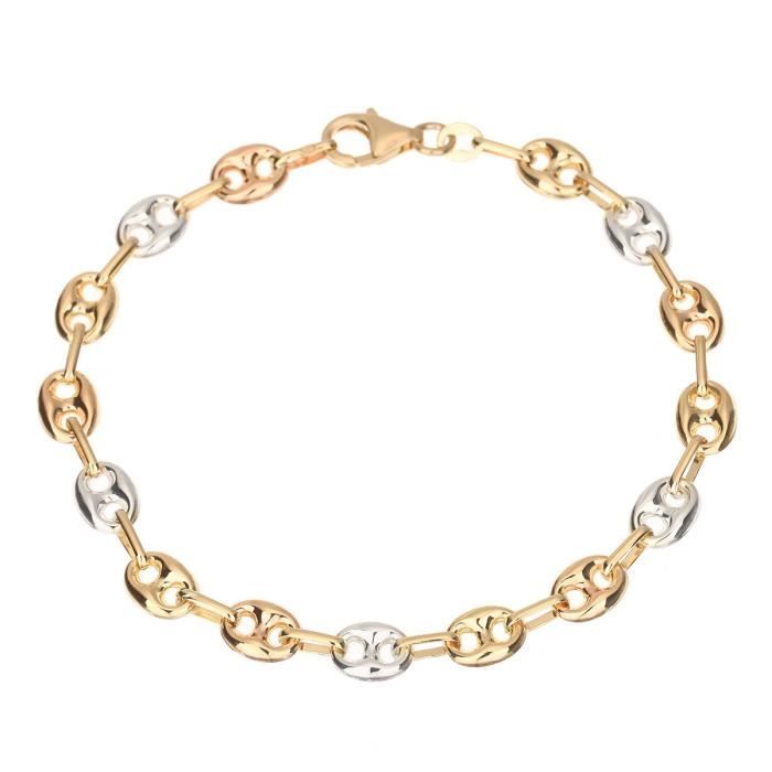 Les Bijoux d'Emma - Bracelet Maille Grain de Café - OR 9CT