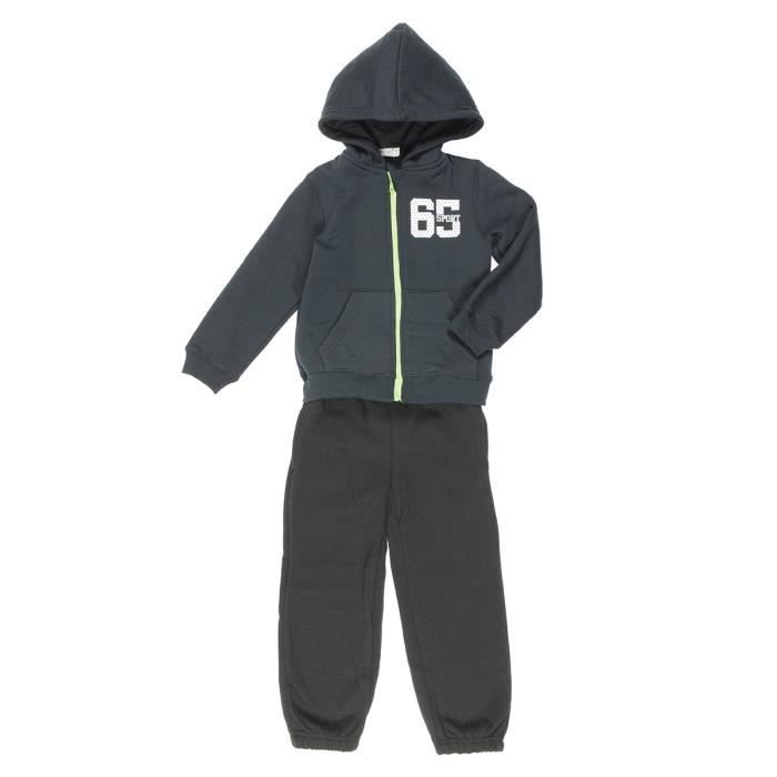 TOUT SIMPLEMENT Survêtement molletonné - Gris anthracite et Noir