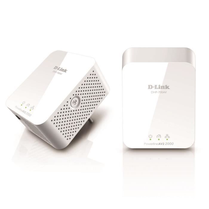 D-Link - Kit de 2 adaptateurs CPL AV2 2000 HD Gigabits DHP-701AV