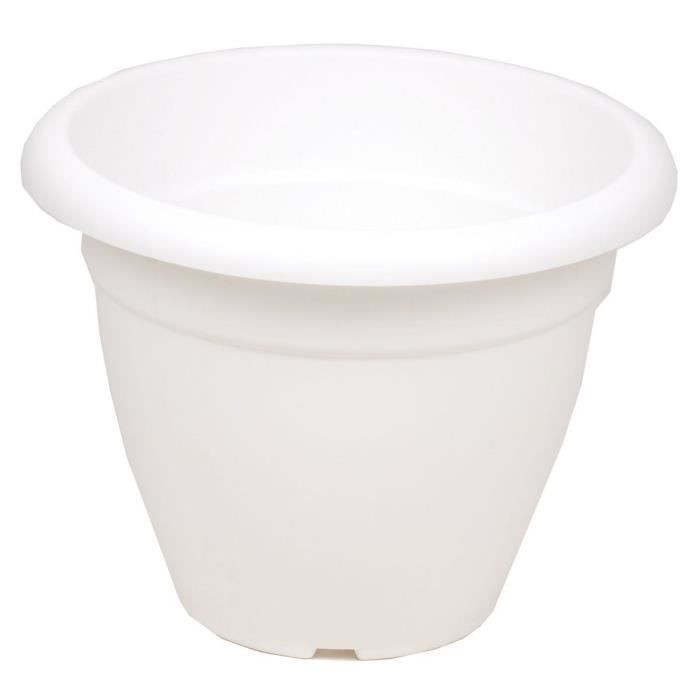 HOMEA Pot de fleur rond Ø 50cm - Blanc