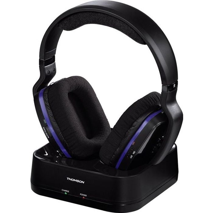 THOMSON WHP3311BK Casque sans fil UHF supra-aural Noir