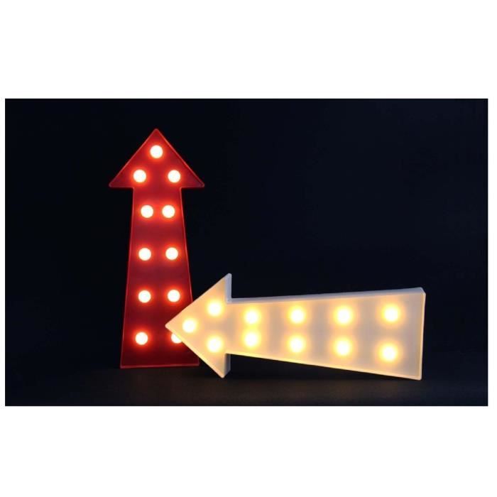 Flèche lumineuse LED 0,06 W 19x5 cm blanc