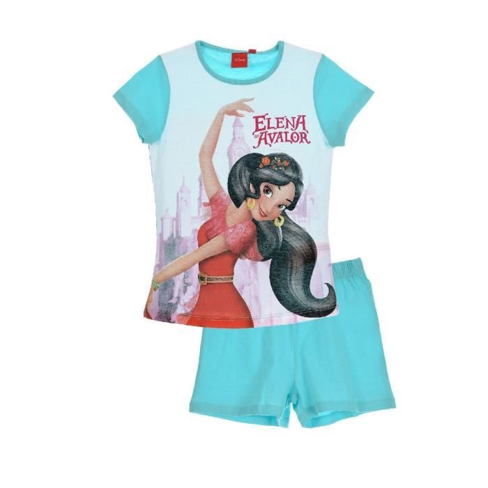 ELENA D'AVALOR Ensemble Pyjacourt Bleu Sérigraphié Enfant Fille