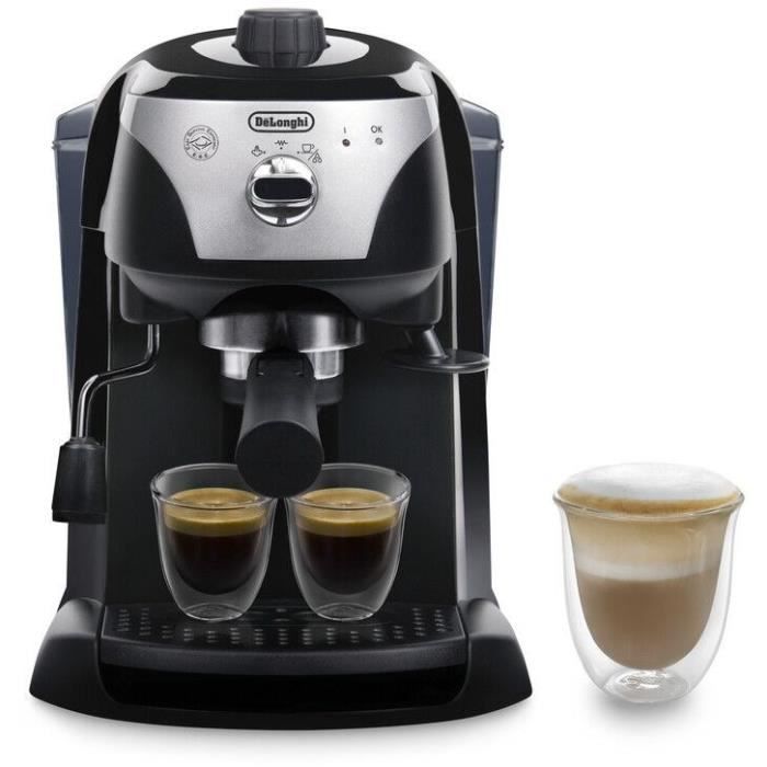 DeLonghi EC221CD Machine a cafe avec buse vapeur Cappuccino 15 bar noir