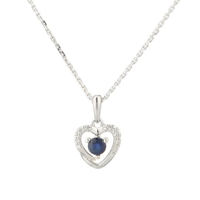 LE DIAMANTAIRE Collier Or 375° Diamants et Saphir