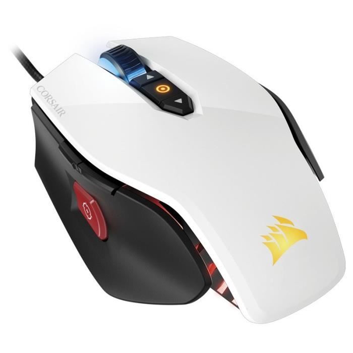 CORSAIR Souris optique Gaming M65 PRO RGB FPS PC - Blanche