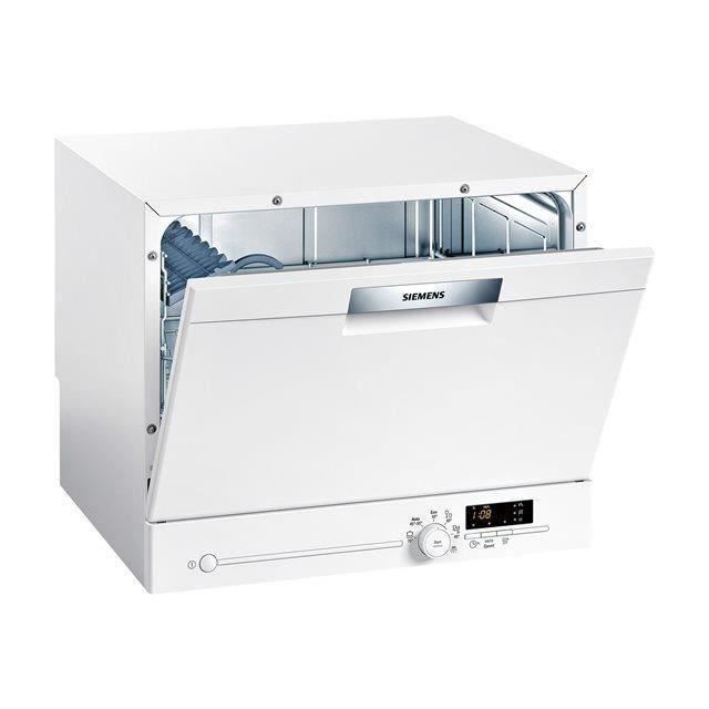 SIEMENS SK26E221EU Lave vaisselle compact pose libre - 6 couverts - 48 dB - A+ - Larg 55,1 cm - Moteur indution
