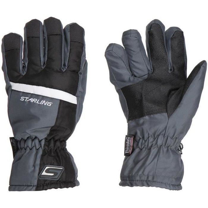STARLING Gants de Ski Adulte - Gris et Noir