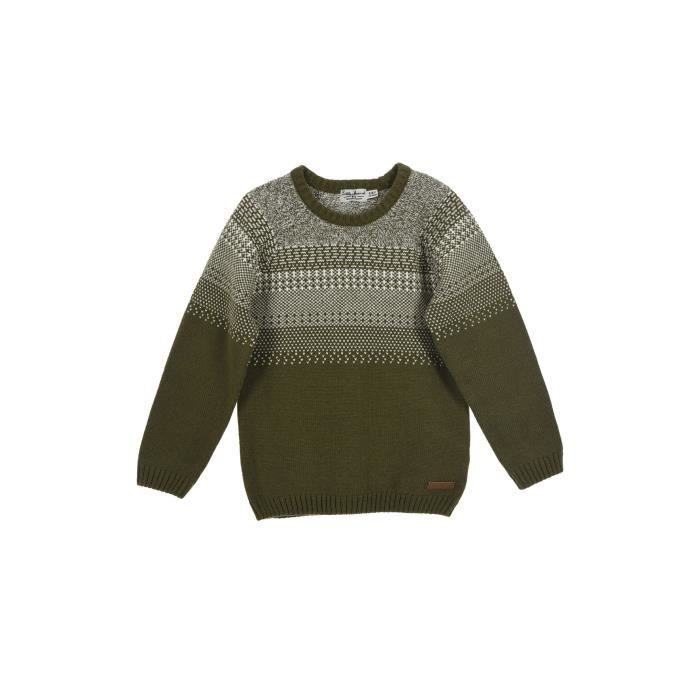 LITTLE MARCEL Pull Vert Enfant Garçon