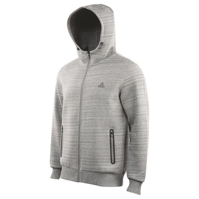 PEAK Sweatshirt de Basket Hoody Zip - Homme - Gris