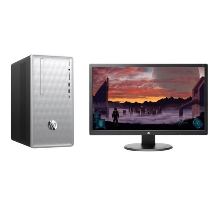 Unité Centrale - HP Pavilion - HP 590-p0051nf - Core i5-8400 - RAM4Go - Stockage 1To HDD - Windows 10 + Ecran 24\