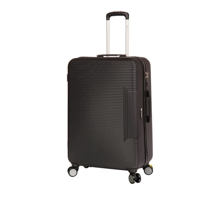 HORIZON Valise Cabine Rigide ABS 4 Roues 51cm EDGE Noir