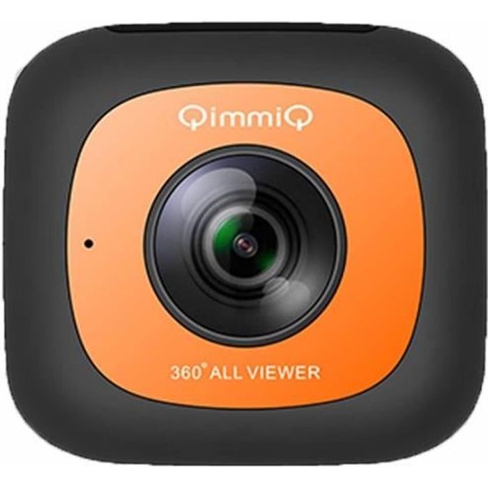 QIMMIQ Caméra 360° Double Lentille VR360 Orange