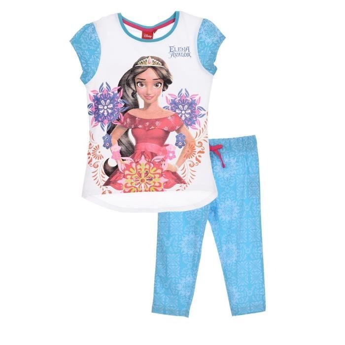 ELENA D'AVALOR Ensemble Pyjama Bleu Sérigraphié Enfant Fille
