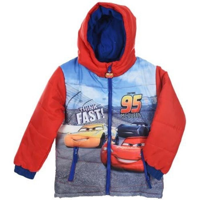 CARS 3 Doudoune Rouge Enfant Garçon