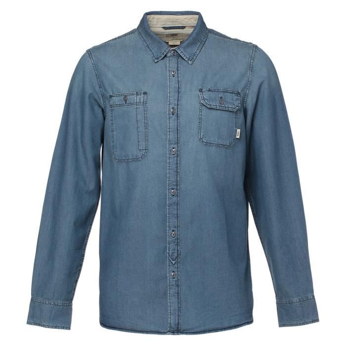VANS Chemise Denim Gillman Homme - Bleu
