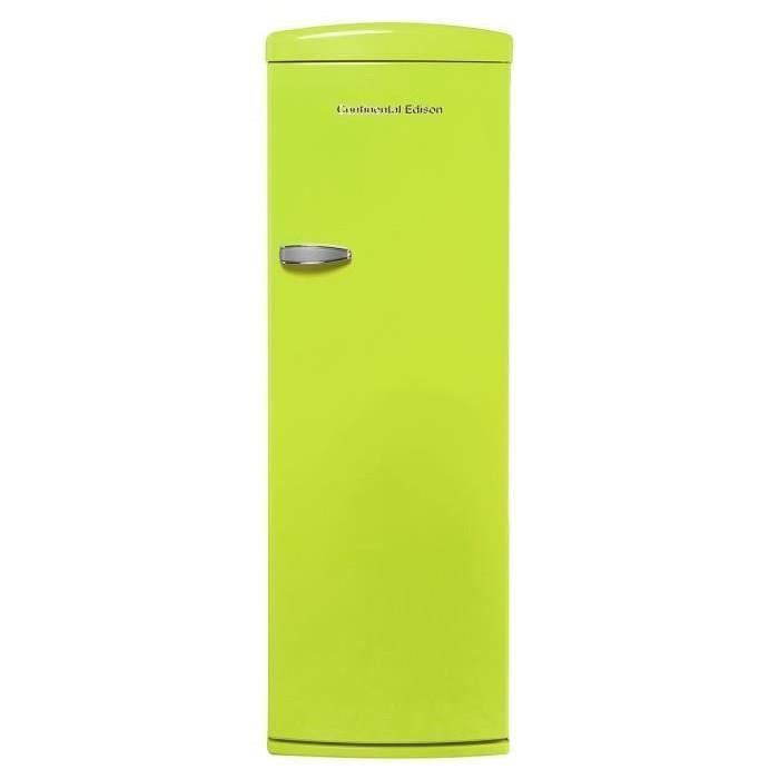 CONTINENTAL EDISON CE1DF311VV - Réfrigérateur 1 porte - 311L - Froid brassé - A+ - L 60,5cm x H 176,9cm - Vert