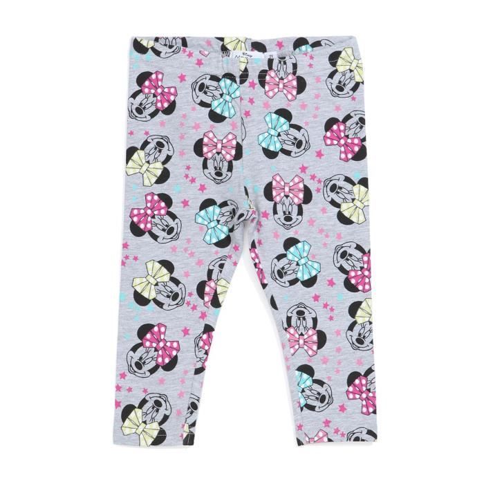 MINNIE Legging Gris Enfant Fille Sérigraphie All Over
