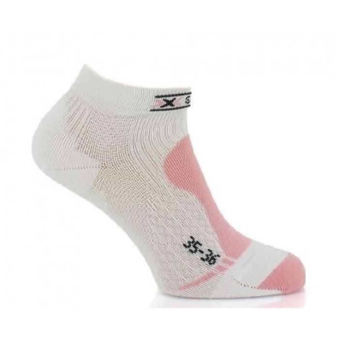 X-BIONIC Chaussettes de Golf Low Cut Femme Blanc et Rose