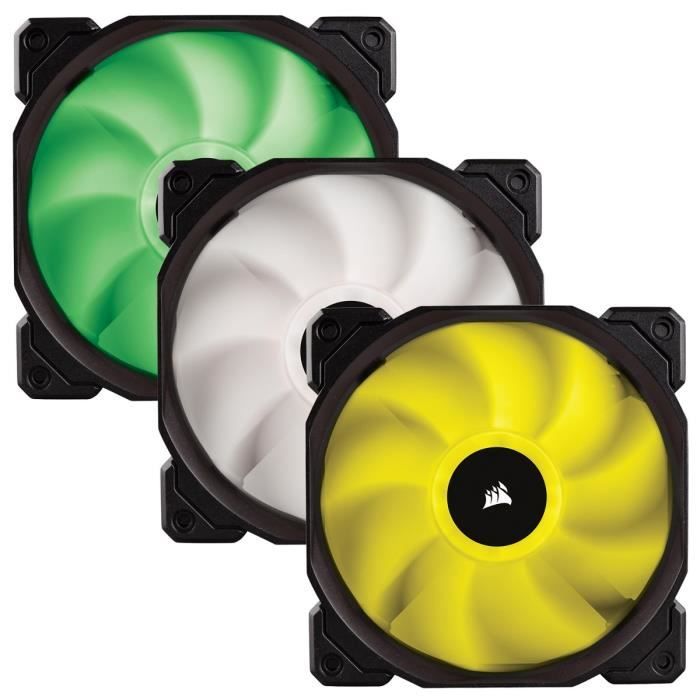 CORSAIR Ventilateur SP120 RGB - Diamètre 120mm - LED RGB - Contrôleur Fourni - Triple Pack (CO-9050061-WW)
